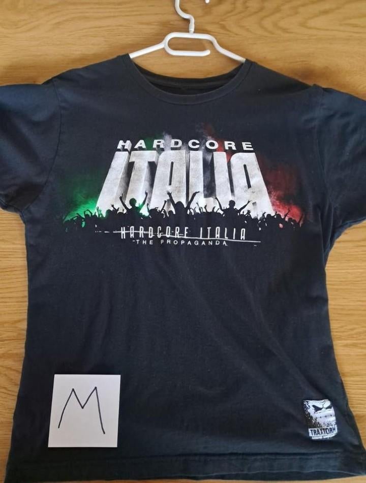 Hardcore Italia t-shirts hardcore thunderdome shirt, Ophalen of Verzenden, Zwart