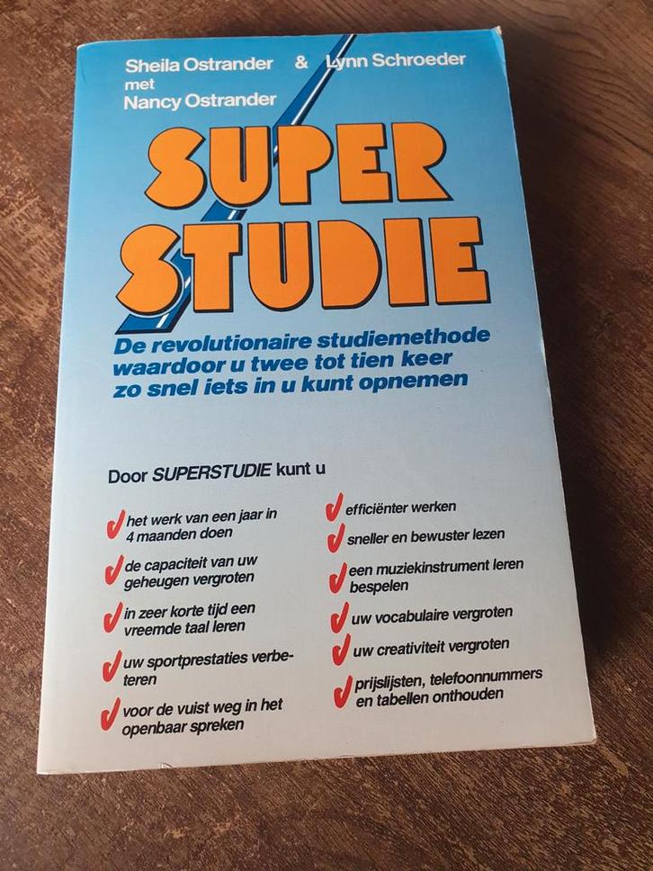 Superstudie - Sheila Ostrander & Lynn Schroeder, Boeken, Studieboeken en Cursussen, Gelezen, Niet van toepassing, Alpha, Ophalen of Verzenden
