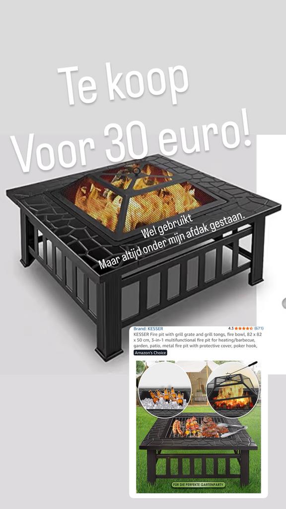 Bbq tafeltje, Witgoed en Apparatuur, Grillplaten, Ophalen, Zo goed als nieuw