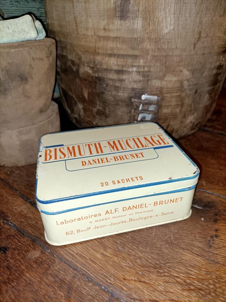 Brocante oude blik Frans (1) Frankrijk, Antiek en Kunst, Ophalen of Verzenden