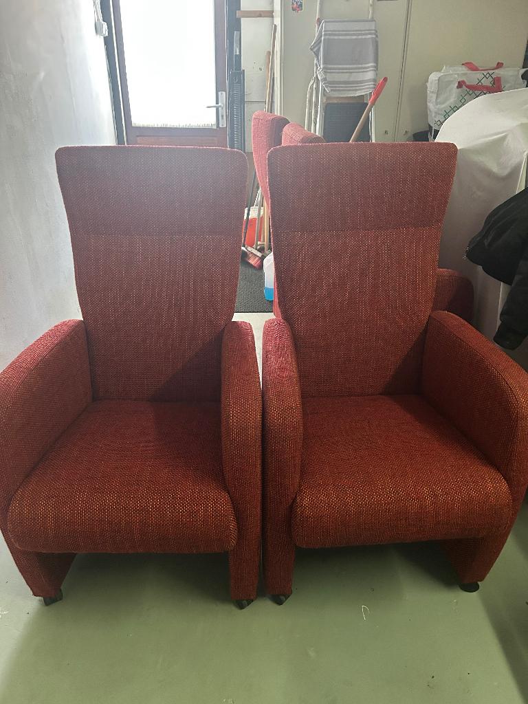 Eetkamer stoel, Ophalen, Gebruikt, Vier, Rood