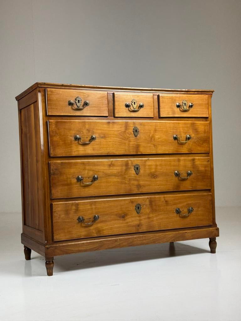 Ladekast Vruchtenhout antiek 19e eeuw