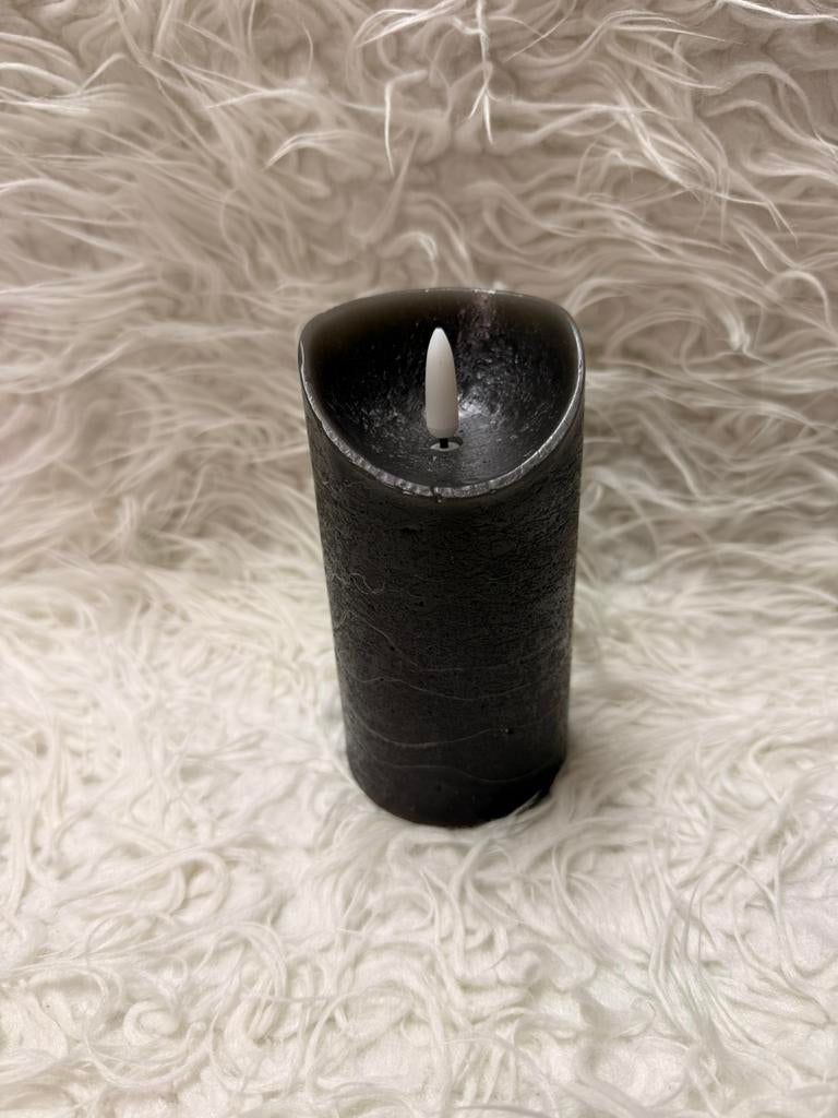 Marmer nep kaars, Huis en Inrichting, Woonaccessoires | Kandelaars en Kaarsen, Overige materialen, Zwart, Ophalen of Verzenden