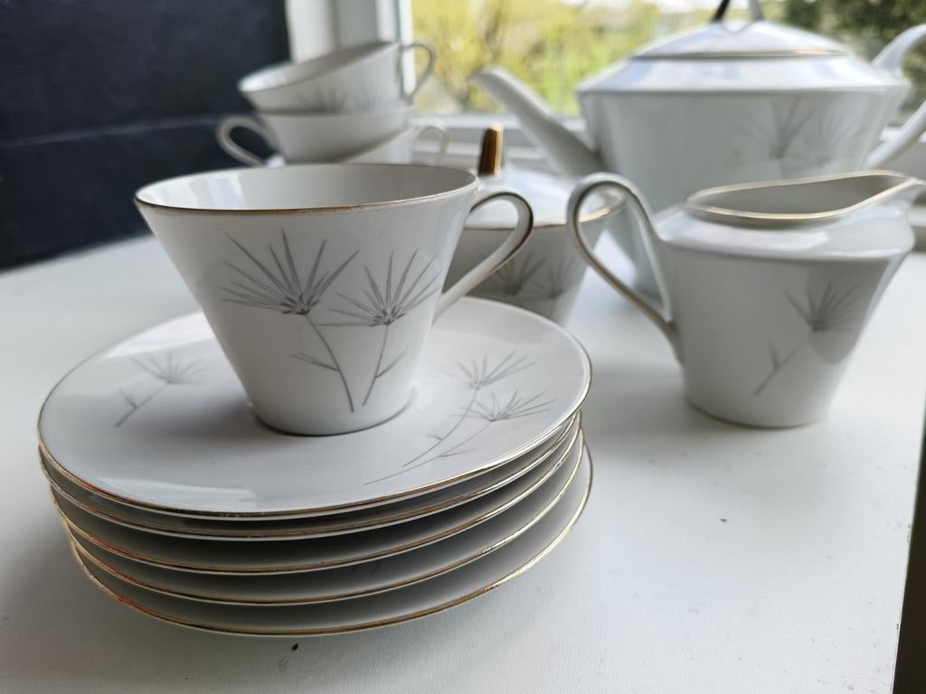 Porselein servies set 5 personen, Ophalen