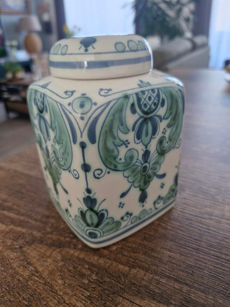 Delfts Groen Porceleyne Fles gemberpot, Antiek en Kunst, Ophalen of Verzenden