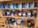 Ruim 40 blikken verf beits lak Wijzonol Sigma, Doe-het-zelf en Verbouw, Verf, Beits en Lak, Minder dan 5 liter, Ophalen, Zo goed als nieuw