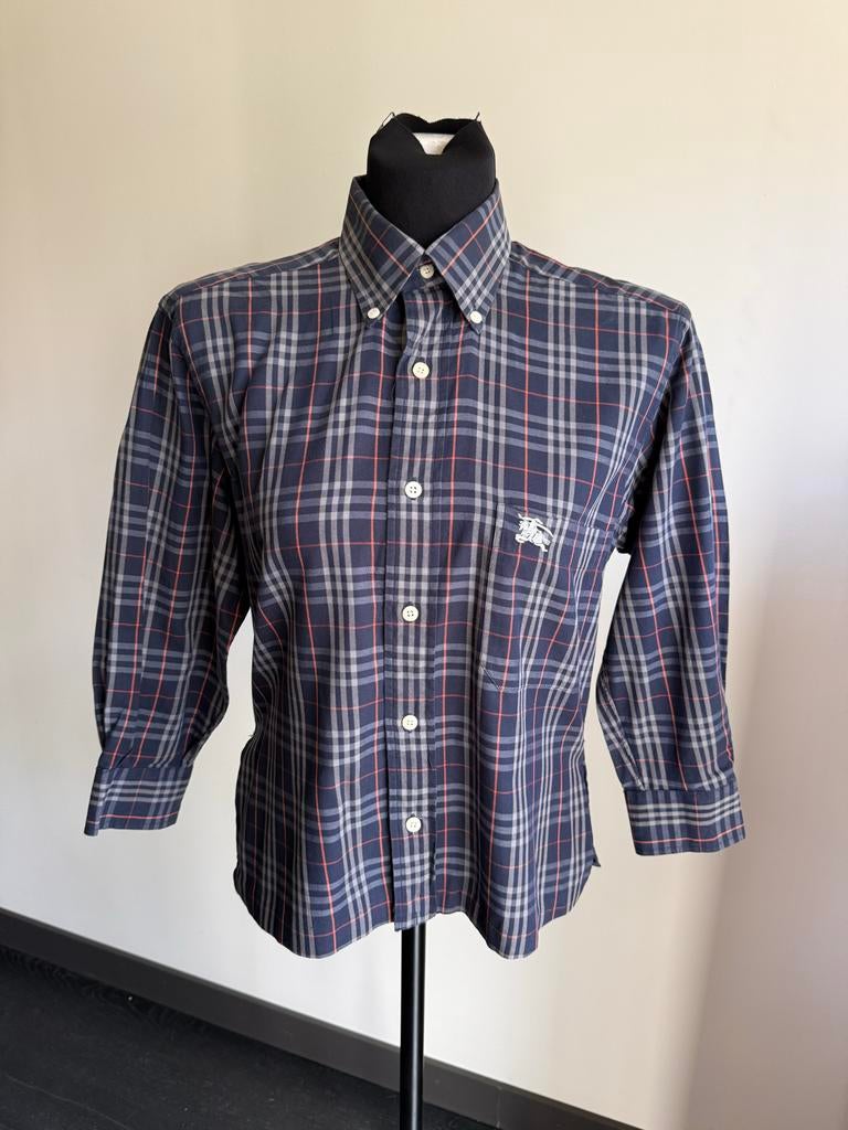 Burberry geruit overhemd - Maat S, Ophalen of Verzenden, Zo goed als nieuw, Maat 36 (S), Blauw
