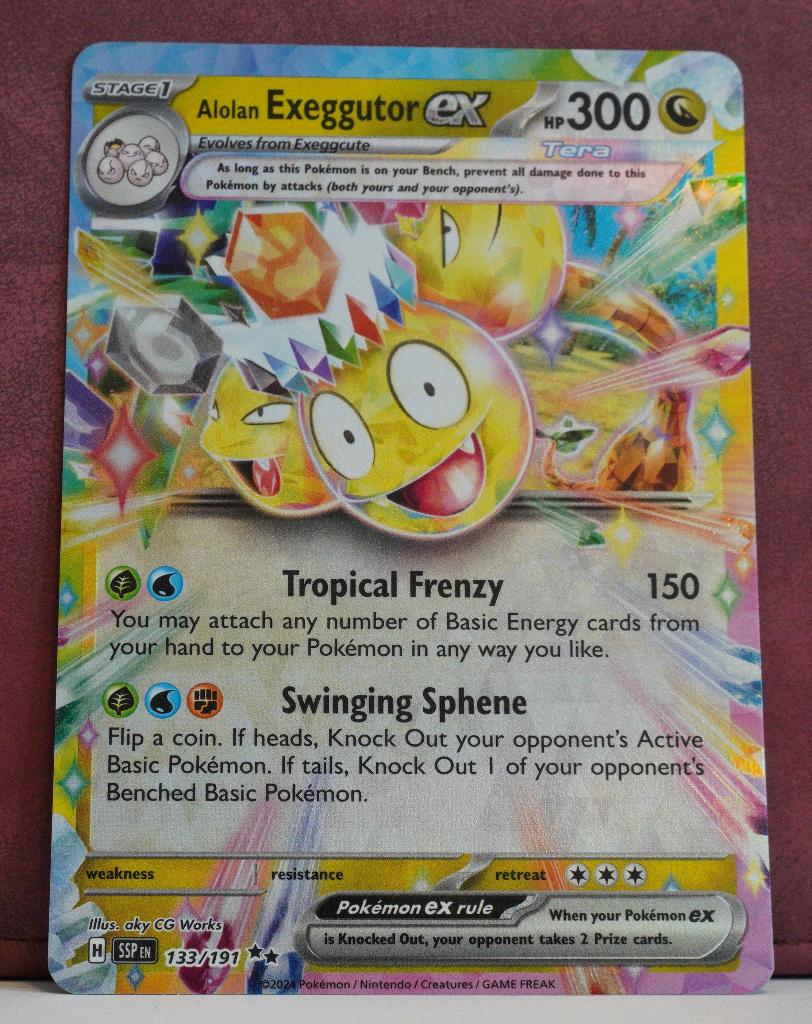 Alolan Exeggutor EX 133-191 Surging Sparks Pokèmon Kaart, Verzenden, Nieuw, Losse kaart