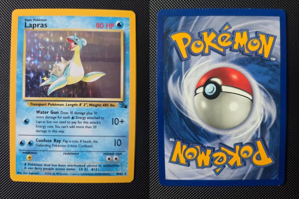 Lapras Fossil 10/62, Ophalen of Verzenden, Zo goed als nieuw, Losse kaart, Foil