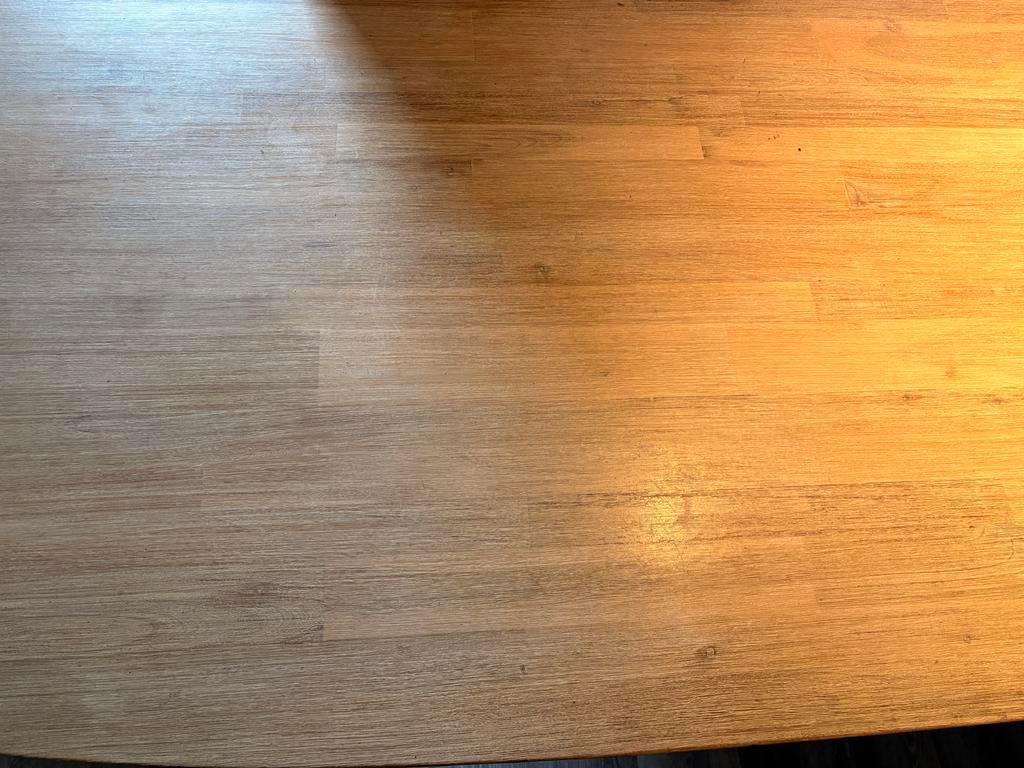 Xooon eettafel - 215x100 cm - dun blad, metalen poten, Ophalen, Gebruikt, 100 tot 150 cm, 200 cm of meer