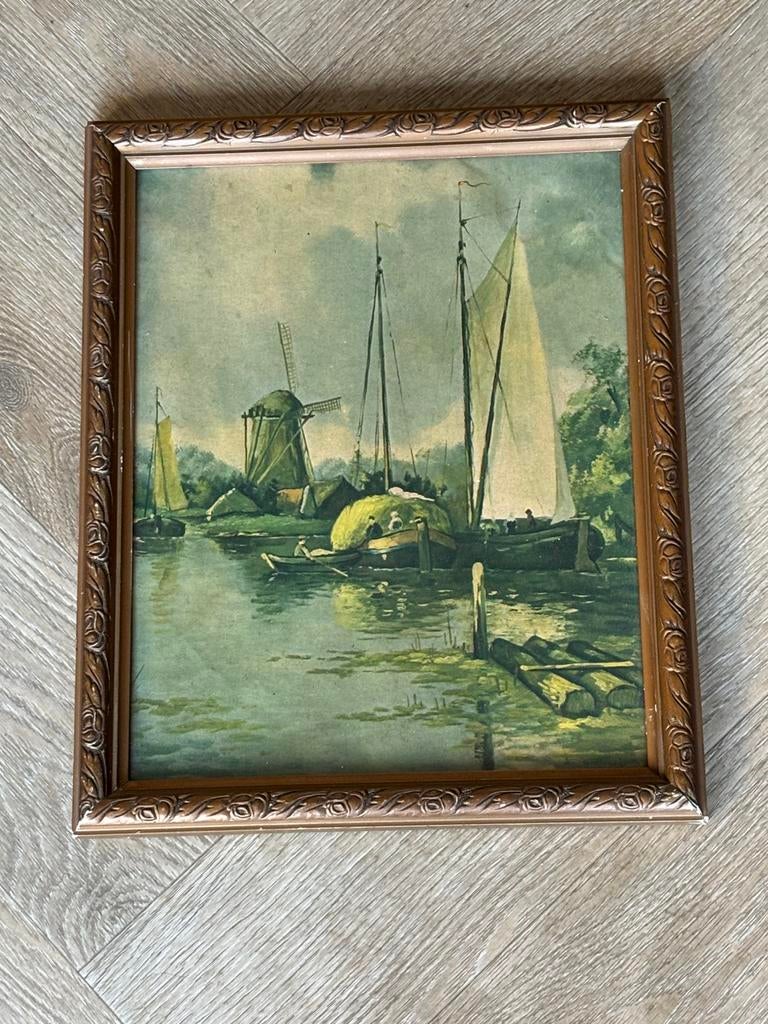 Oud schilderij, Ophalen of Verzenden, Hout, Minder dan 50 cm