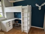 Ikea hoogslaper met bureau wit, Huis en Inrichting, Gebruikt, Eenpersoons, Ophalen of Verzenden, 200 cm