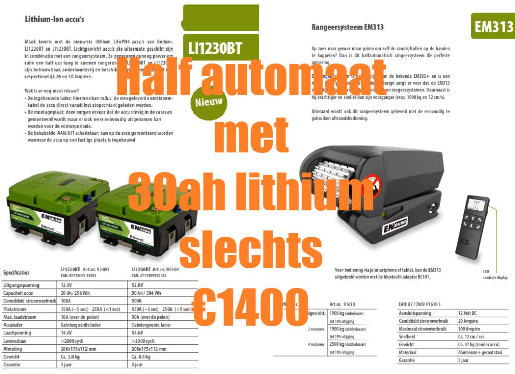 Enduro Mover EM313 met Lithium Accu 30ah, Ophalen of Verzenden, Nieuw