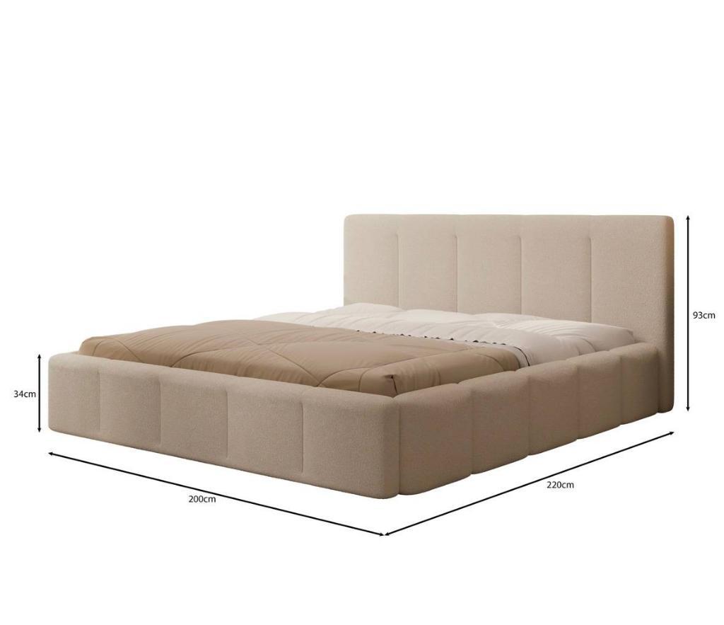 Nieuwe bed 180x200, Huis en Inrichting, Slaapkamer | Bedden, Ophalen, Beige, 180 cm, 200 cm