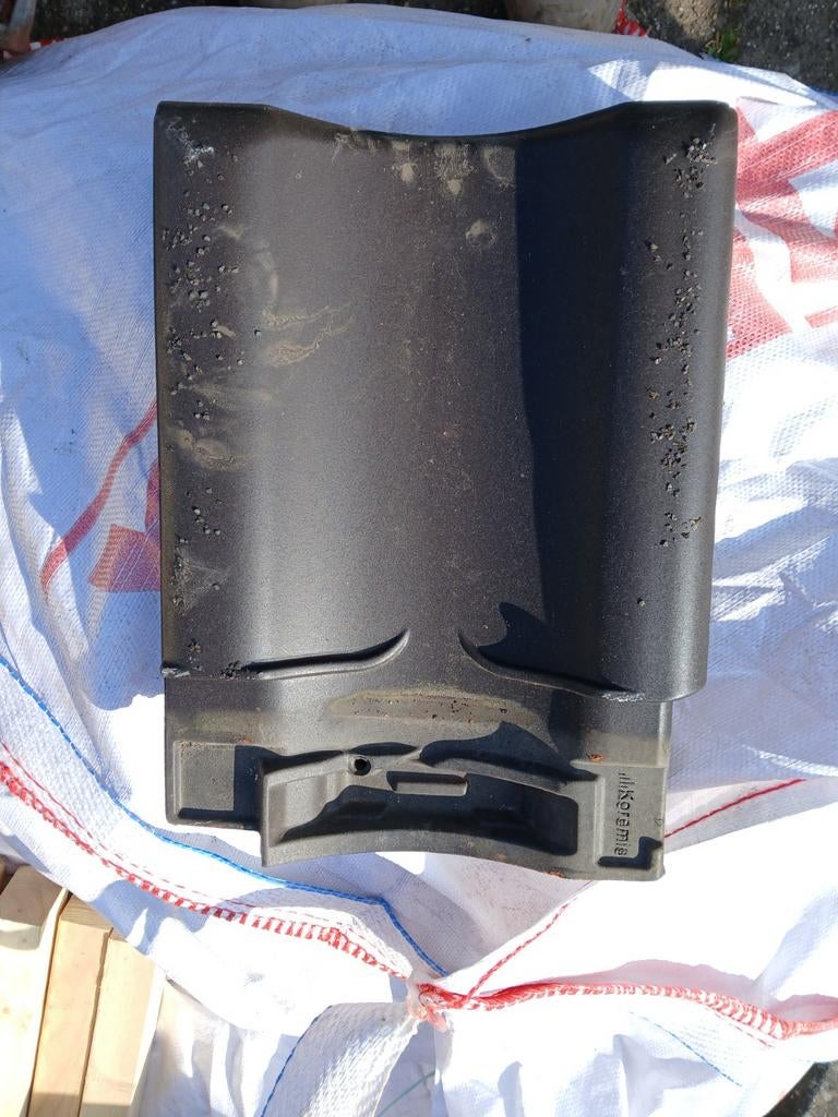 20x Koramic VHV Zwart Bruin Engobe Kantpan Links, Steen of Klei, Zwart, Ophalen of Verzenden, Zo goed als nieuw