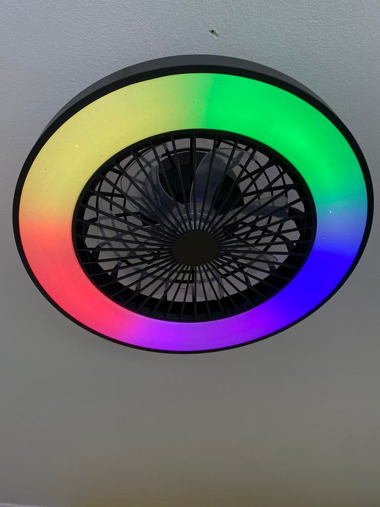 Brilliant Plafondventilator Mazzaro met CCT RGB LED, Witgoed en Apparatuur, Ventilatoren, Ophalen of Verzenden, Ventilator met afstandsbediening