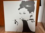 Audrey Hepburn Canvas Poster 90x90cm, Ophalen, Nieuw, 75 tot 100 cm, Foto of Poster