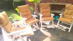 tuinstoelen, 4 zitplaatsen, Kunststof, Gebruikt, Ophalen of Verzenden
