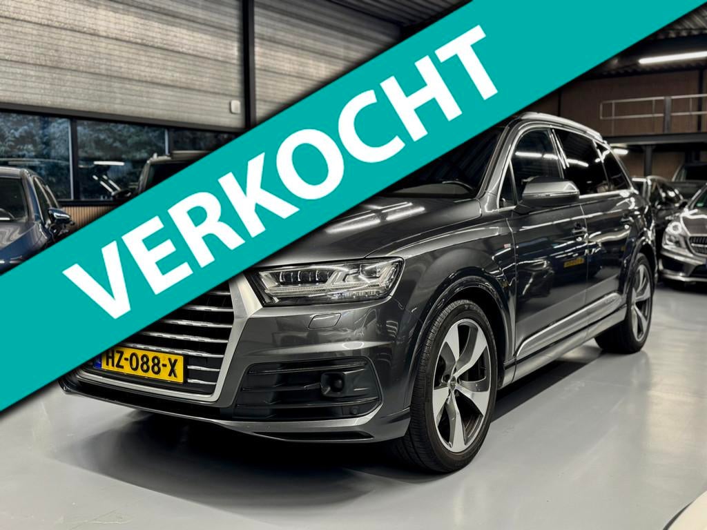 Audi Q7 3.0 TDI Quattro Pro Line + 7p Pano/Leder/Trekhaak, Auto's, Automaat, Gebruikt, Euro 6, 7 stoelen