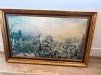 Vintage schilderij in lijst (winterlandschap) | gouden lijst, Ophalen