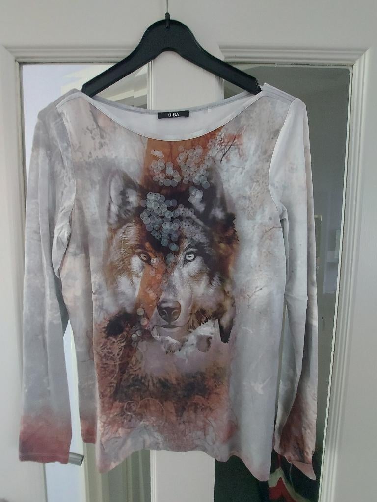 schitterende top van BIBA, mooi!, Ophalen, Zo goed als nieuw, Maat 38/40 (M)