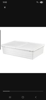 Witte opbergbakken met deksel 3x, Gebruikt, 50 tot 100 cm, Ophalen of Verzenden, Minder dan 50 cm