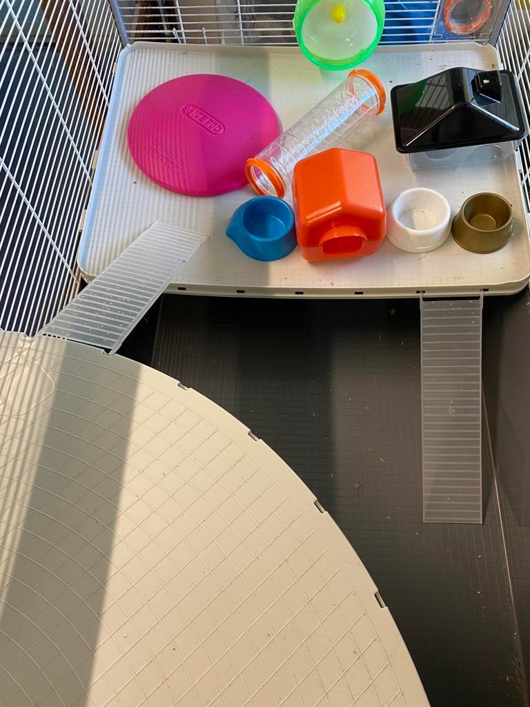 Hamsterhok groot en benodigdheden, Zo goed als nieuw, Hok, 75 tot 110 cm, Ophalen