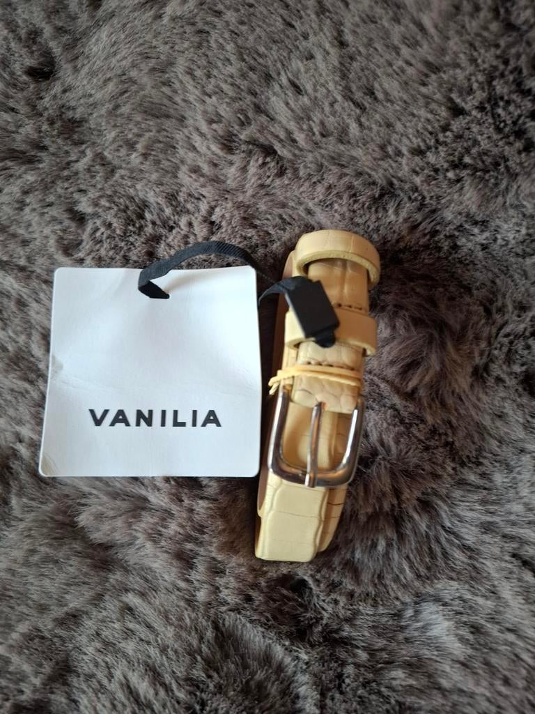 Vanilia zacht gele smalle riem 2 cm lang 85 cm, Kleding | Dames, Riemen en Ceinturen, Minder dan 3 cm, Vanilia, Nieuw, Tailleriem