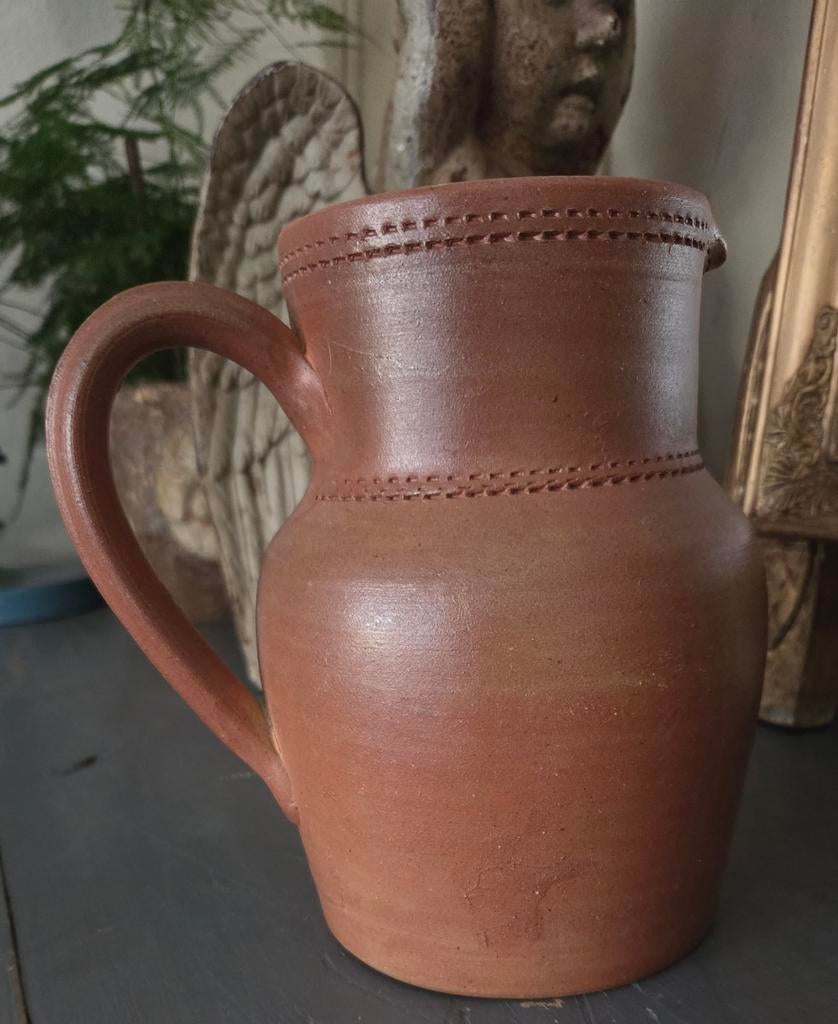 Oude Franse grès pot handgemaakt
20 cm hoog, Antiek en Kunst, Ophalen of Verzenden