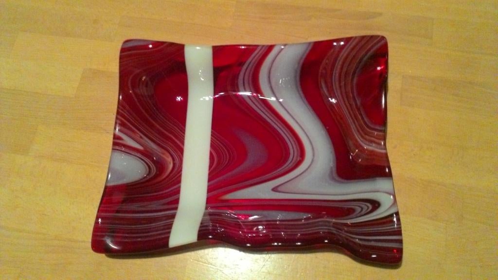 Glazen schaal gemaakt in eigen atelier, Schaal, Almere, Nieuw, Ophalen of Verzenden