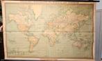 Oude wereldkaart uit 1941, uit Duitsland, 133 x 217 cm, Antiek en Kunst, Ophalen