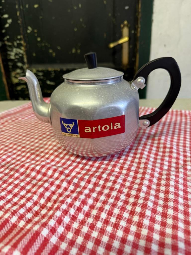 Artola Aluminium Theepot - Vintage Design, Ophalen of Verzenden, Gebruikt