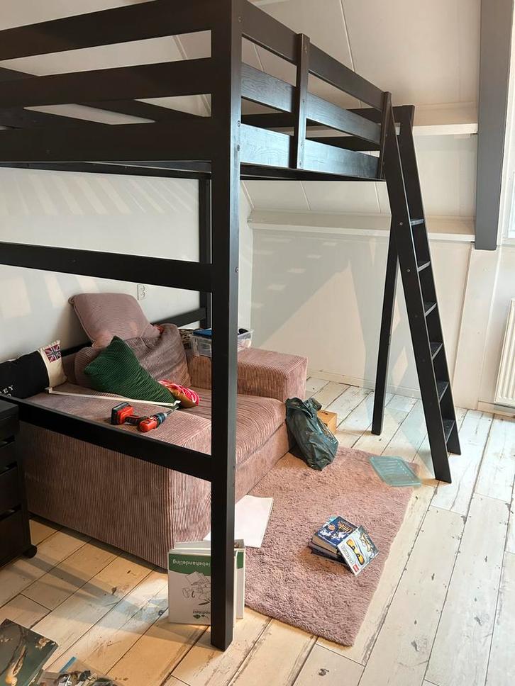 IKEA STORA hoogslaper 140x200, Huis en Inrichting, Slaapkamer | Stapelbedden en Hoogslapers, Zo goed als nieuw, Hoogslaper, 140 cm