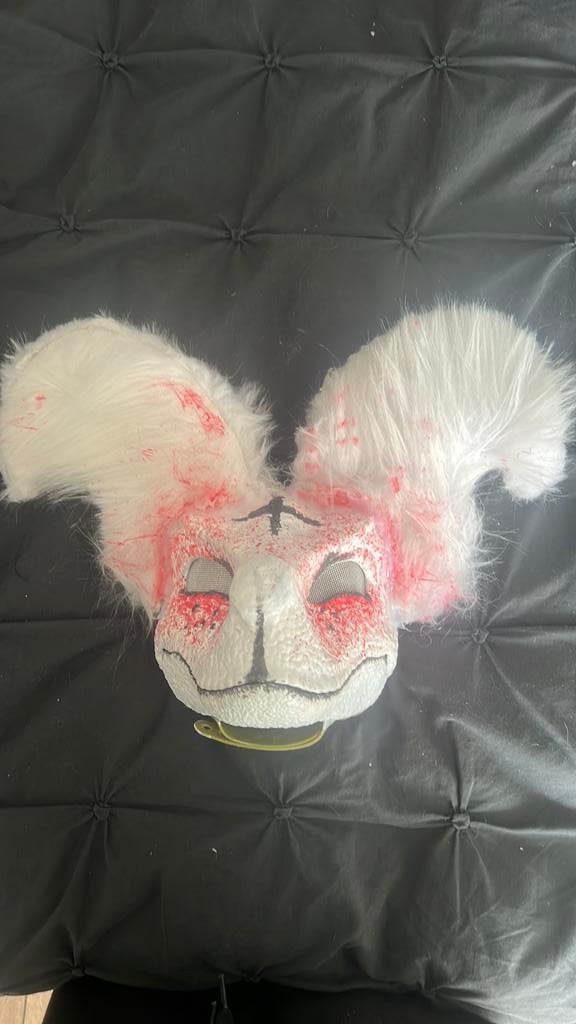 Furry dino masker met oren, Ophalen of Verzenden, Gebruikt