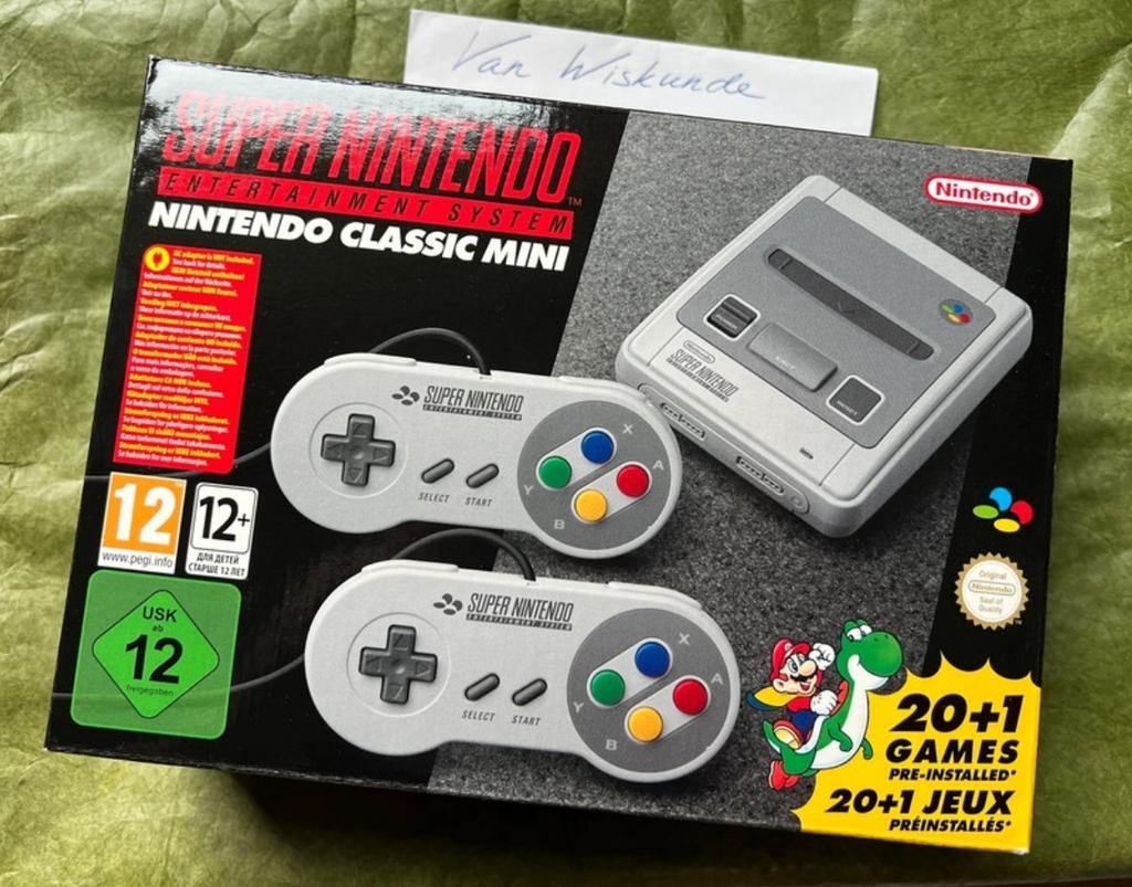 NIEUW Super Nintendo Classic Mini SNES Mario Nooit Geopend!, Ophalen of Verzenden, Nieuw, Met 2 controllers, Met games