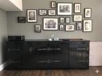 Zwart dressoir Loods 5, Ophalen, 200 cm of meer, Overige houtsoorten, 50 tot 75 cm