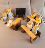 Vintage Sylvanian Familie met origineel houten school set, Ophalen of Verzenden, Gebruikt, Overige typen