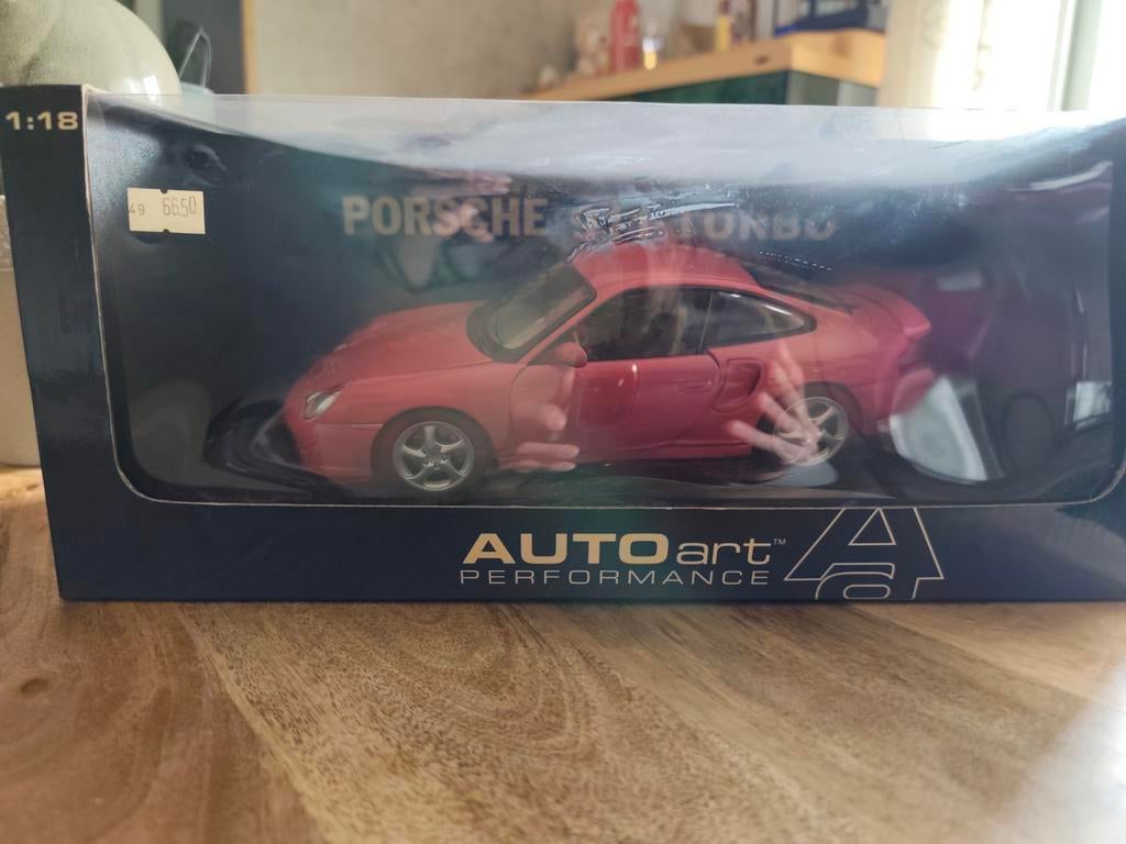 Autoart Porsche 911 Turbo 1:18 Modelauto, Ophalen, Zo goed als nieuw, Autoart