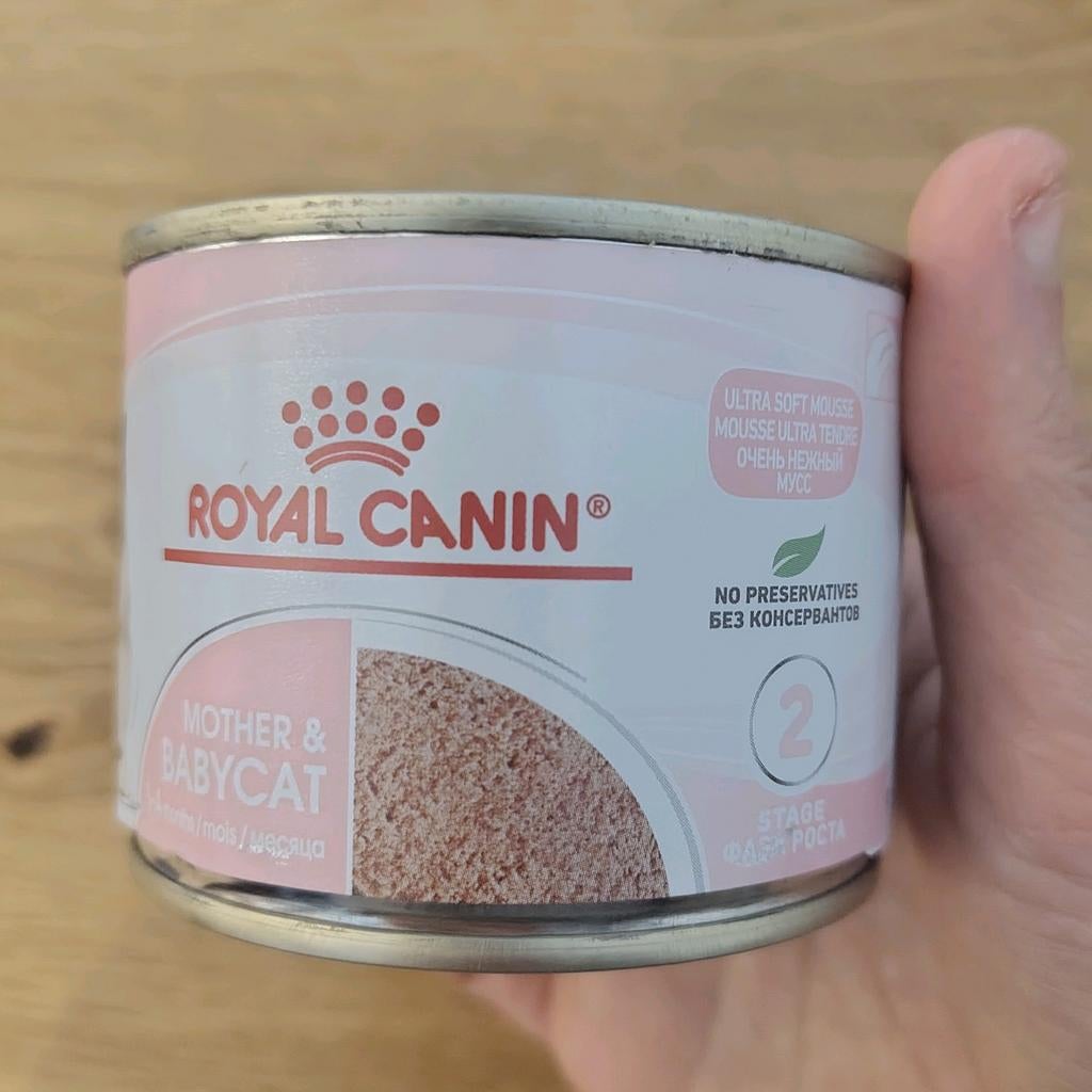 4 blikjes Royal Canin mousse mother & baby cat stage 2, Ophalen of Verzenden, Kat