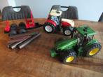 Bruder Tractor Trekker Styr boomstammenkar + John Deere 7930, Ophalen of Verzenden, Gebruikt