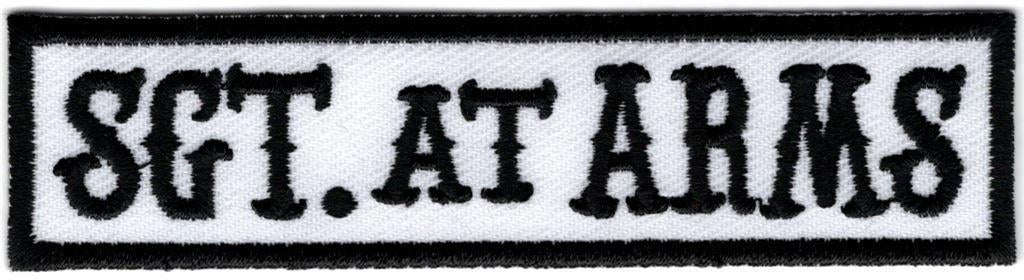 Sgt.At Arms stoffen opstrijk patch embleem #3, Ophalen of Verzenden, Nieuw
