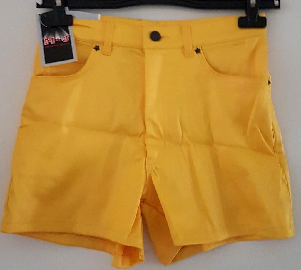 Gele short maat 128/134 * NIEUW* (0778), Broek, Meisje, Minerva Jeans, Nieuw