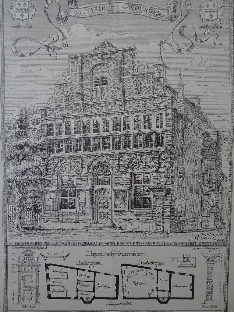 Fotolitho Stadhuis Woerden G. van Arkel 1885, Verzenden