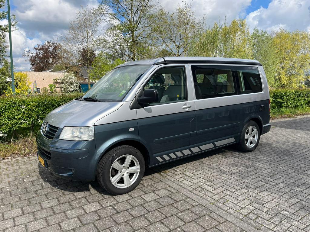 VW California Camper T5-2.5 TDI 130pk - Lage kilometerstand!, Caravans en Kamperen, Buscamper of Camperbus, Hefdak, Volkswagen
