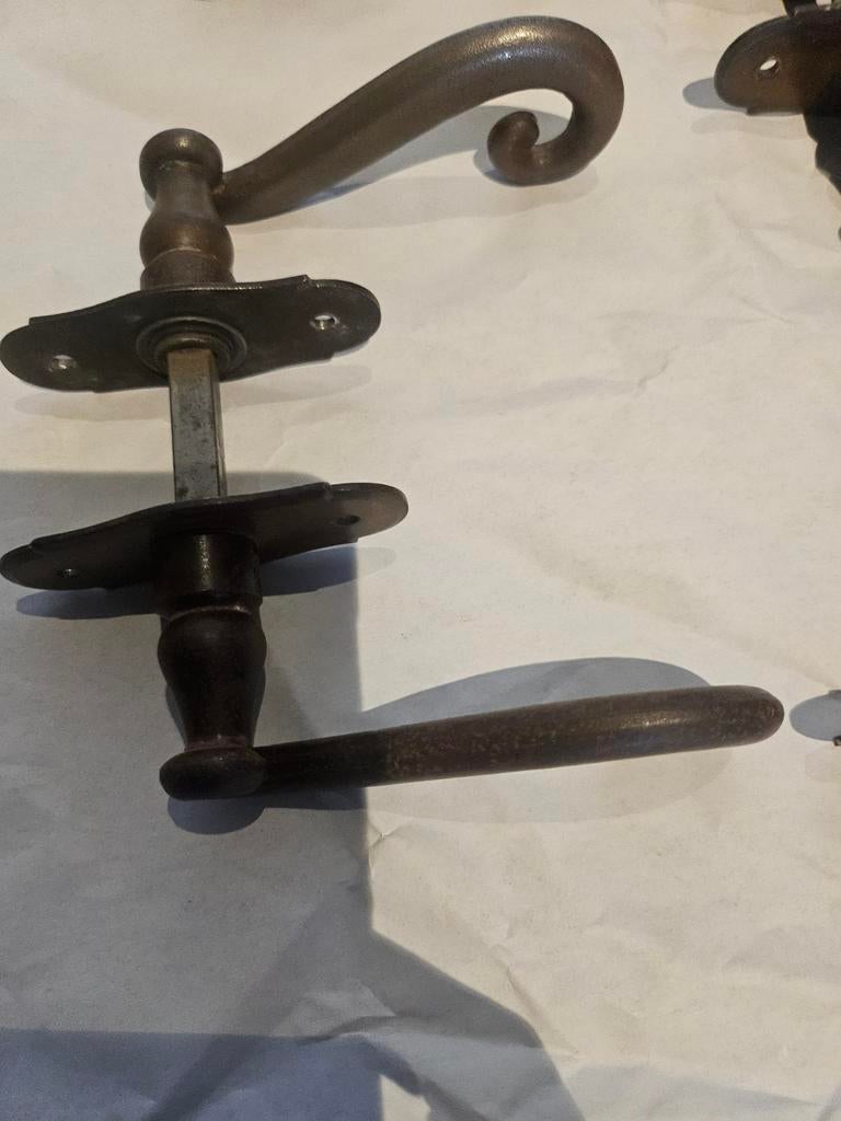 Gietijzere engelse  deurklinken, Ophalen of Verzenden, Slot