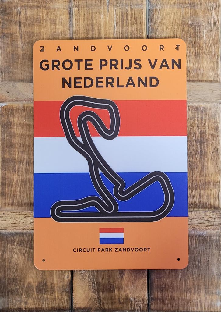 Formule 1 GP Zandvoort circuit reclamebord van metaal deco, Ophalen of Verzenden, Nieuw, Formule 1