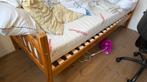 Één persoonsbed met goed matras grenenhout Lundia, Ophalen, 85 tot 100 cm, Gebruikt, Matras
