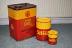 Liquidatie lot 3 shell olie blik, Ophalen of Verzenden, Gebruikt, Reclamebord