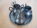tin stelletje,suikerpotje,melkkannetje,lepelpotje en lepels, Ophalen of Verzenden