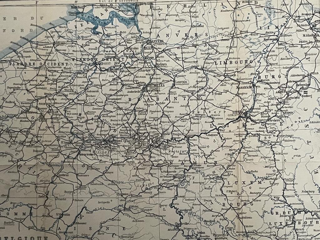 BELGIE - IN - LIJST - 1885 in lijst P0618-004, Antiek en Kunst, Kunst | Etsen en Gravures, Ophalen of Verzenden, Ets, 1800 - 1899